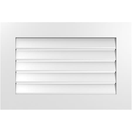 Ekena Millwork Vertical Surface Mount PVC Gable Vent: Functional, w/ 3-1/2"W x 1"P Standard Frame, 30"W x 20"H GVPVE30X2001SF